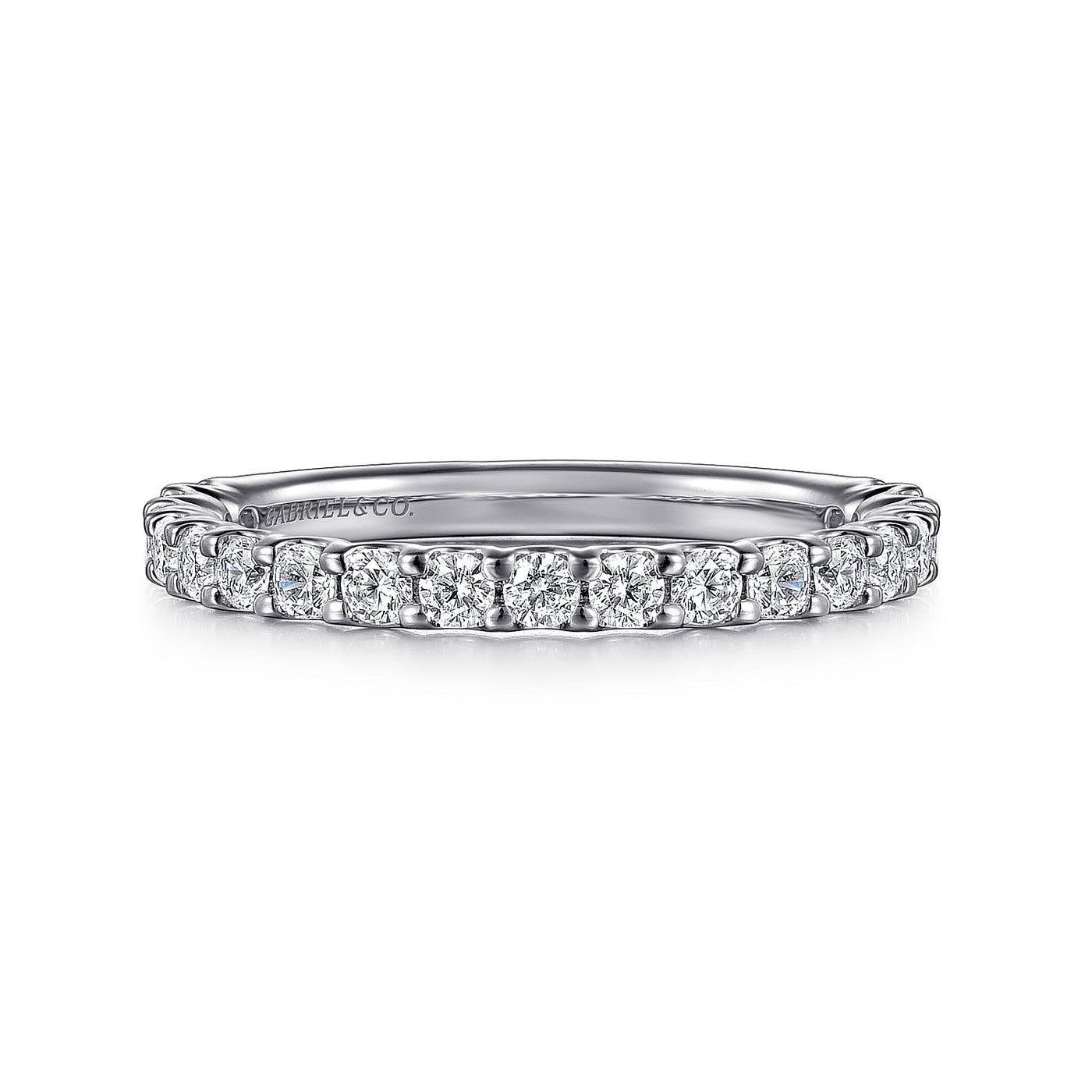 Gabriel 14K White Gold 0.72ctw Diamond Wedding Band