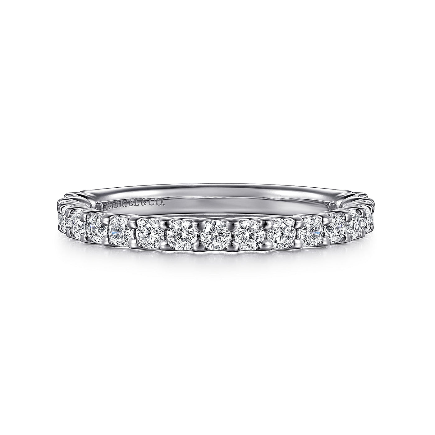 Gabriel 14K White Gold 0.75ctw Diamond Wedding Band