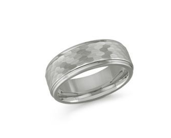 Malo 8mm Tungsten Stone Texture Wedding Band