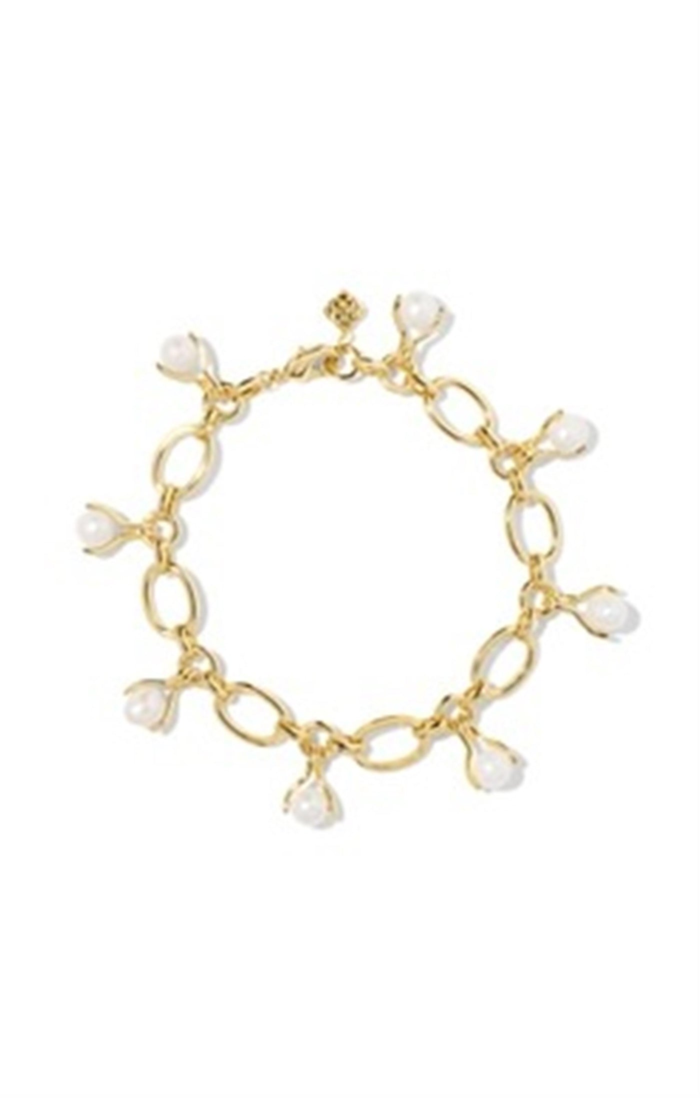 Gold Tone Bracelet Featuring White KS Pearl by Kendra Scott