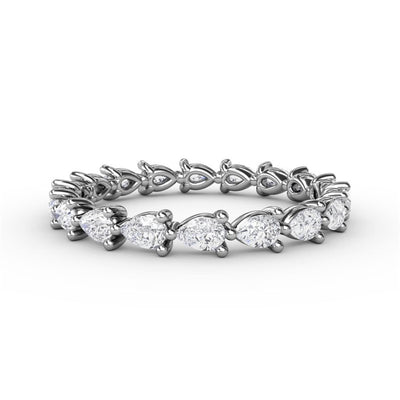 14K White Gold 1.00ctw Diamond Eternity Band 
Featuring a Polished Finish