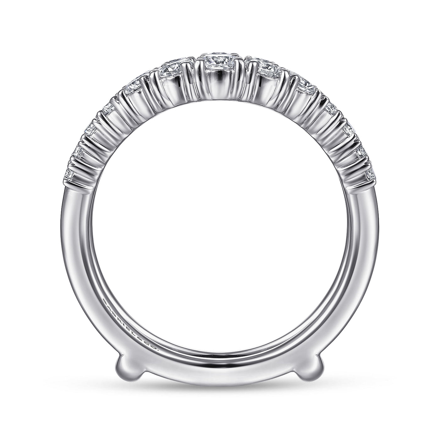 Gabriel 14K White Gold 0.96ctw Diamond Ring Guard