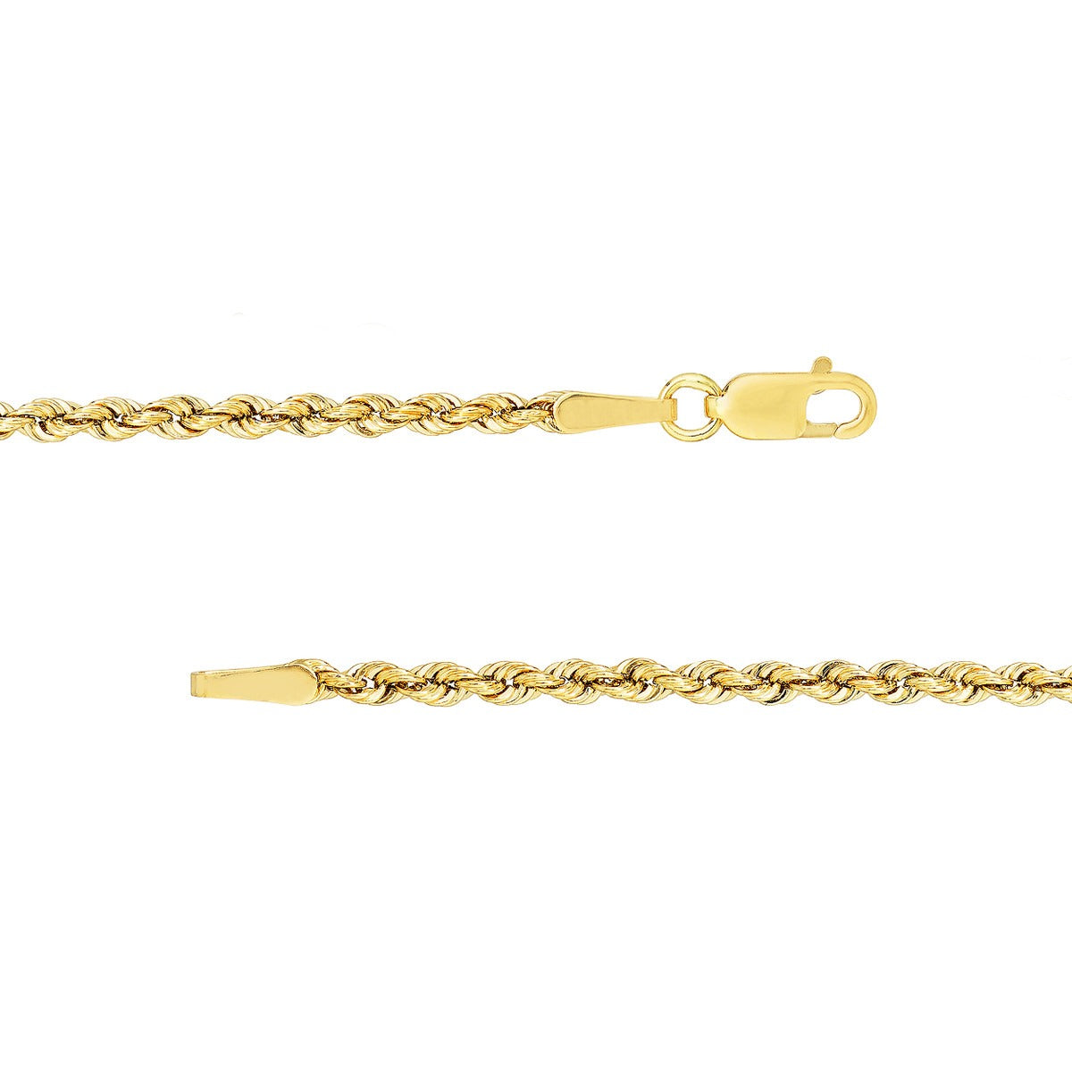 10K Yellow Gold 2.5mm 20" Rope Chain