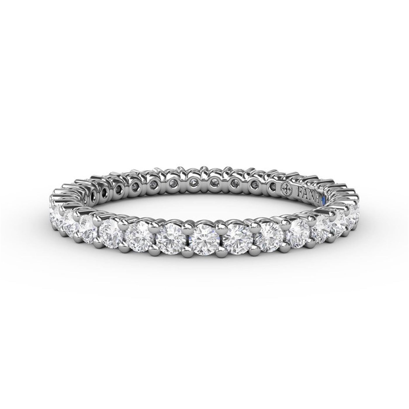 14K White Gold 0.75ctw Diamond Eternity Band 
Featuring a Polished Finish