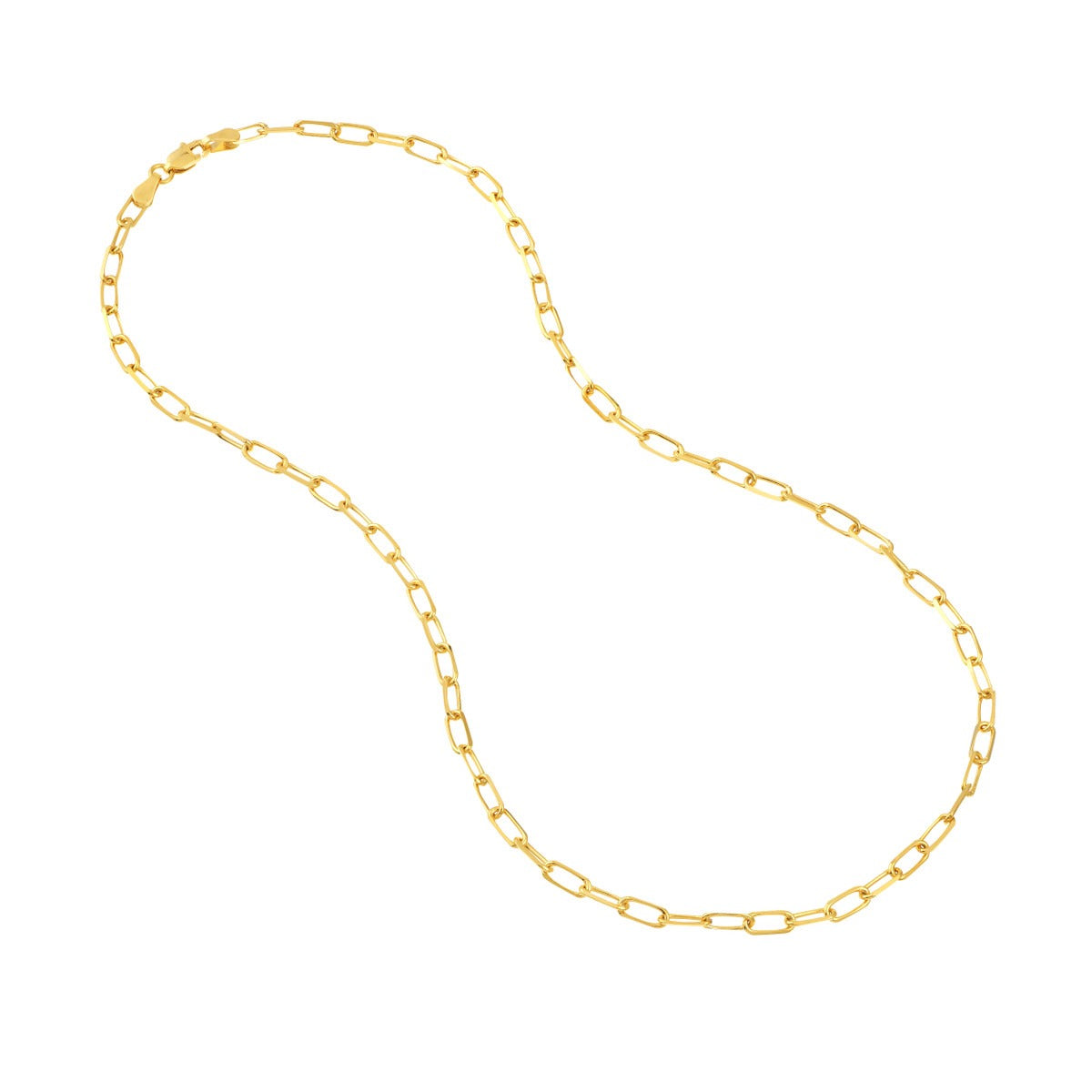 14K Yellow Gold 3.6mm 20" Paper Clip Chain