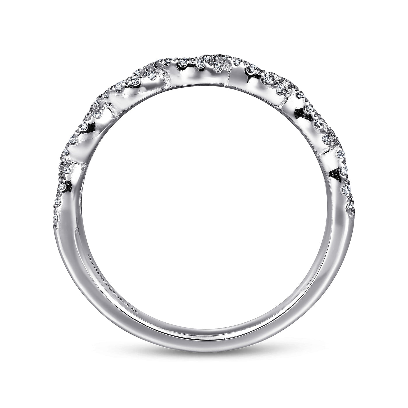 Gabriel 14K White Gold 0.20ctw Twist band