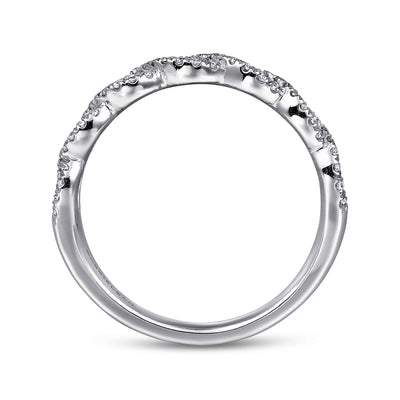 Gabriel 14K White Gold 0.20ctw Twist band