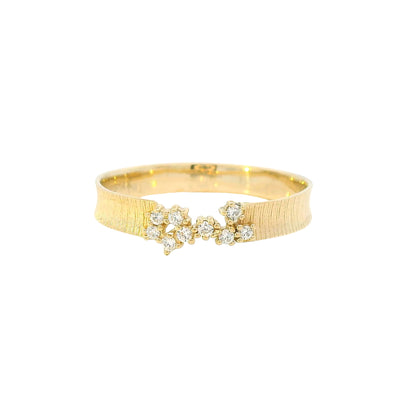 Estate 14K Yellow Gold 0.12ctw Stackable Diamond Fashion Ring