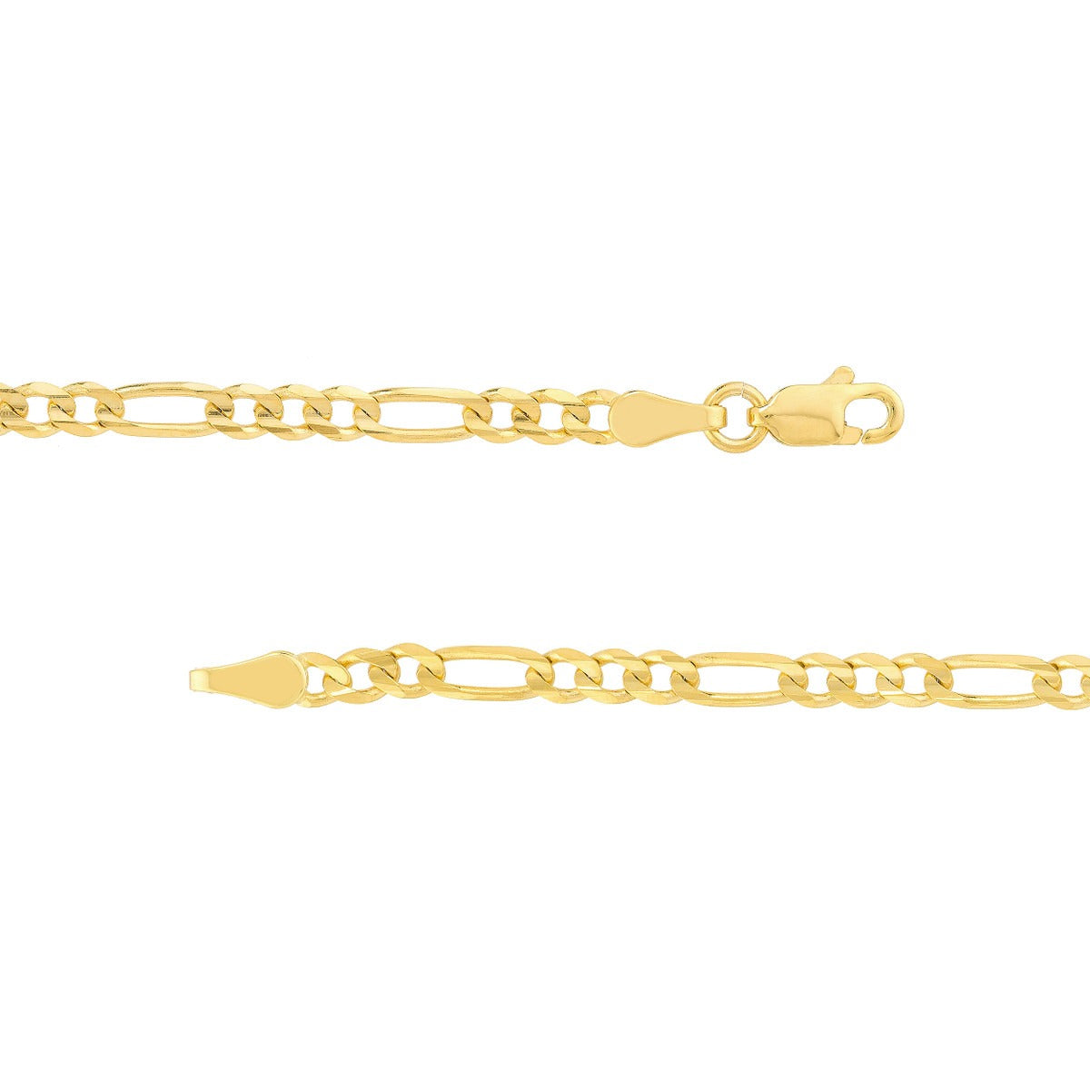 10K Yellow Gold 3.22mm 20" Figaro Chain