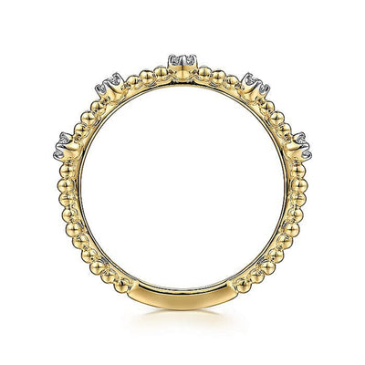 Gabriel 14K Yellow Gold .08ctw Bujukan Diamond Fashion Ring