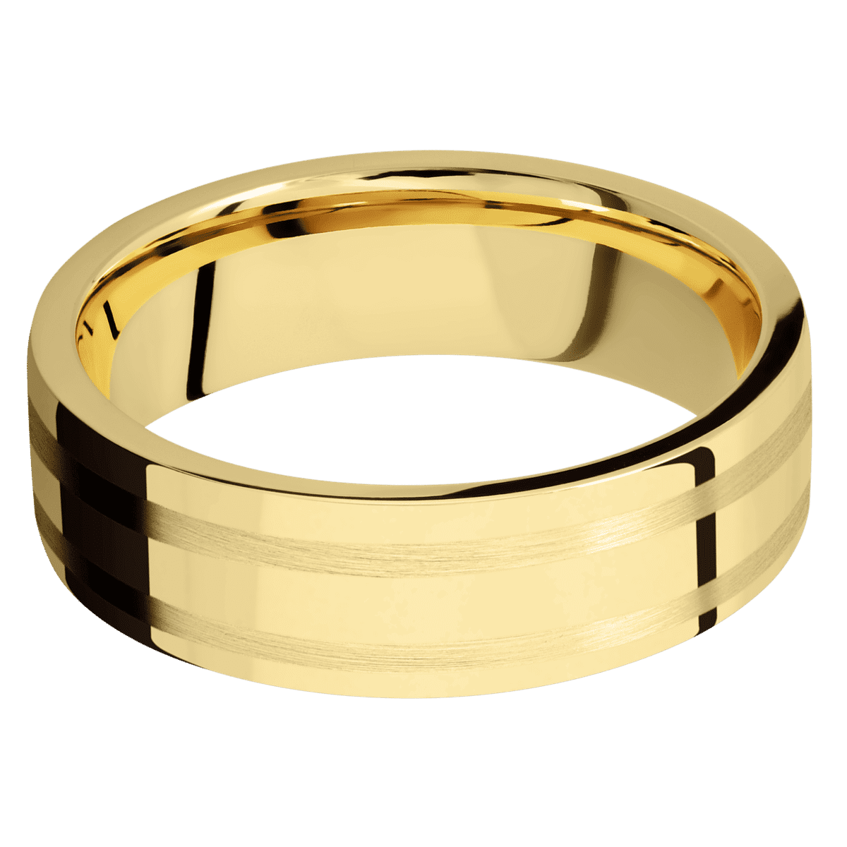 14K Yellow Gold + Polish Finish