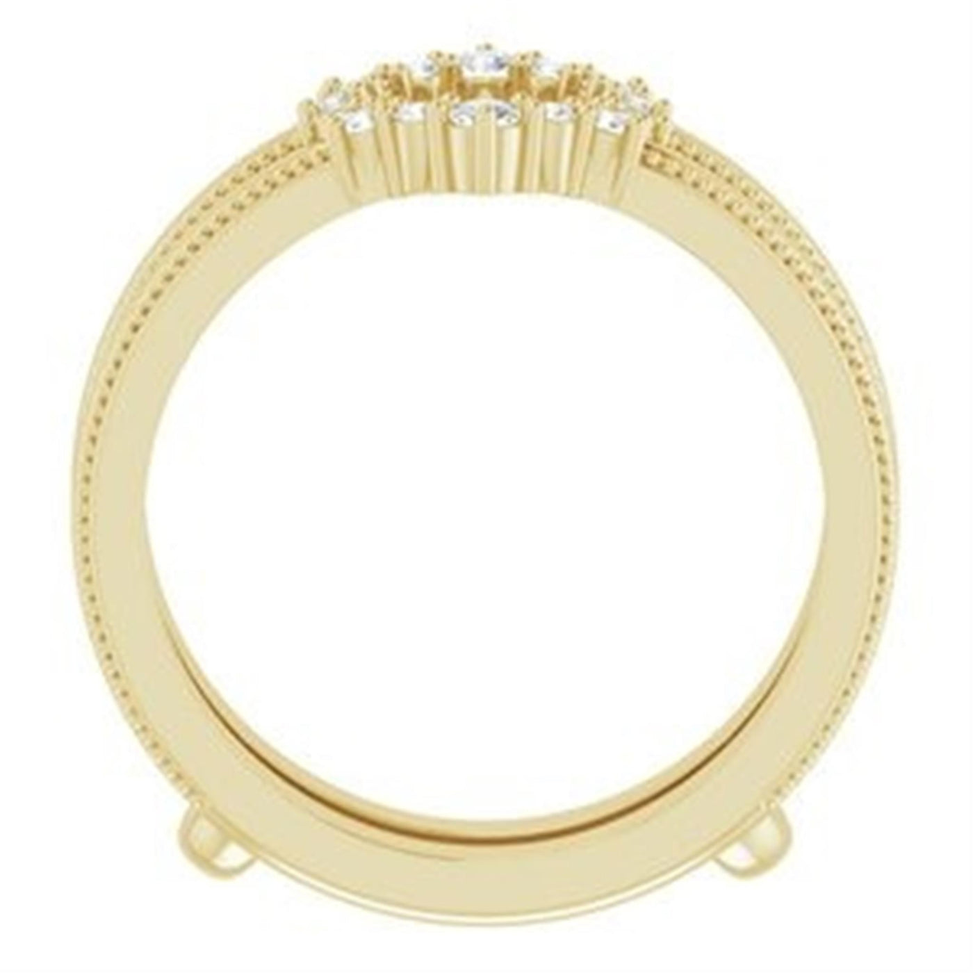 Ever & Ever 14K Yellow Gold .16ctw Diamond Ring Guard