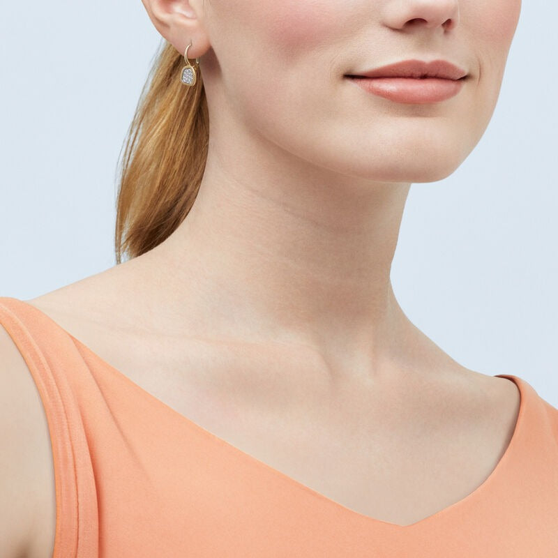 Armadani 14K Yellow Gold 0.31ctw Contemporary Dangle Style Diamond Earrings