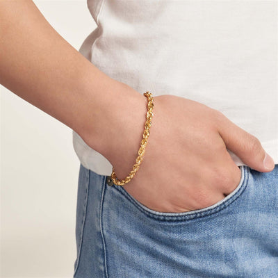 10K Yellow Gold 9" Solid Chain Rope