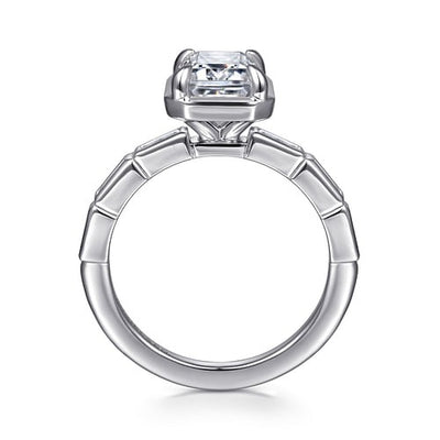 Gabriel 14K White Gold .40ctw 4 Prong Style Diamond Semi-Mount Engagement Ring