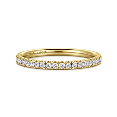 Gabriel 14K Yellow Gold 0.21ctw Clearly Flawless Diamond Band