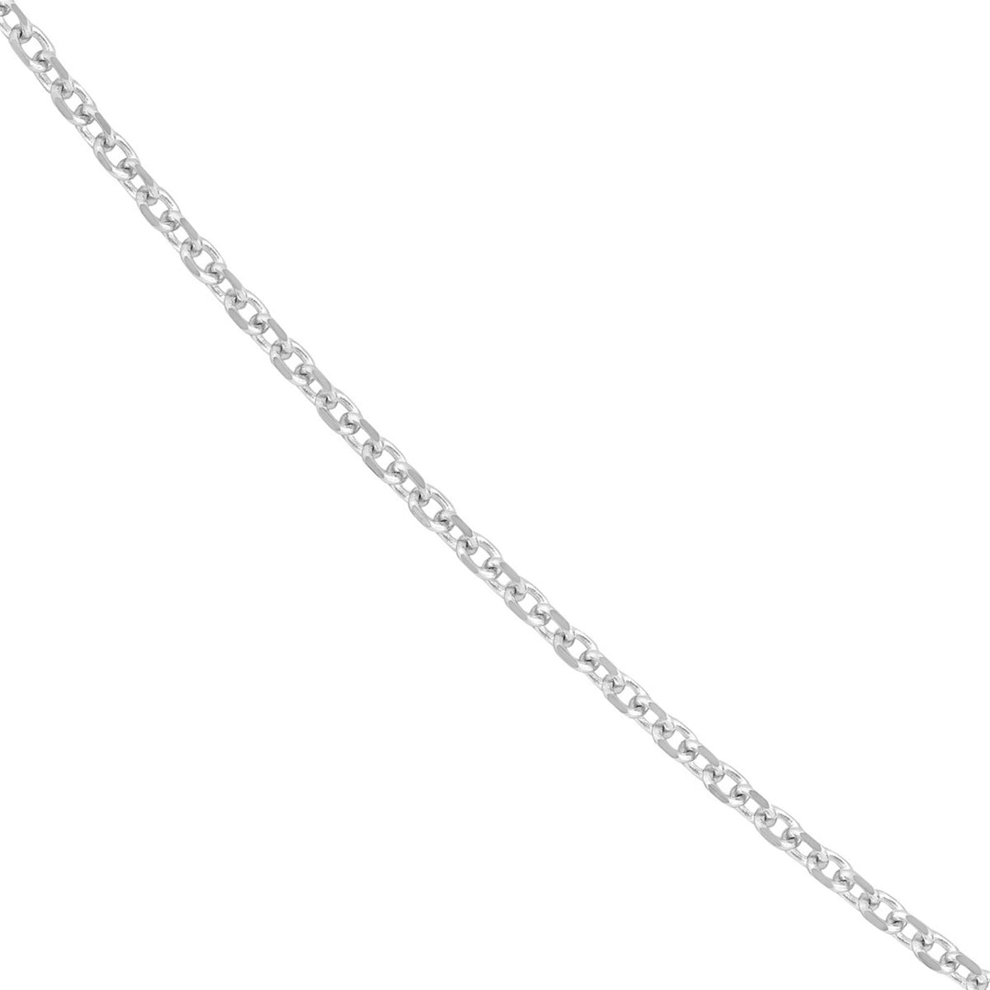 14K White Gold .4mm 18" Cable Link Chain