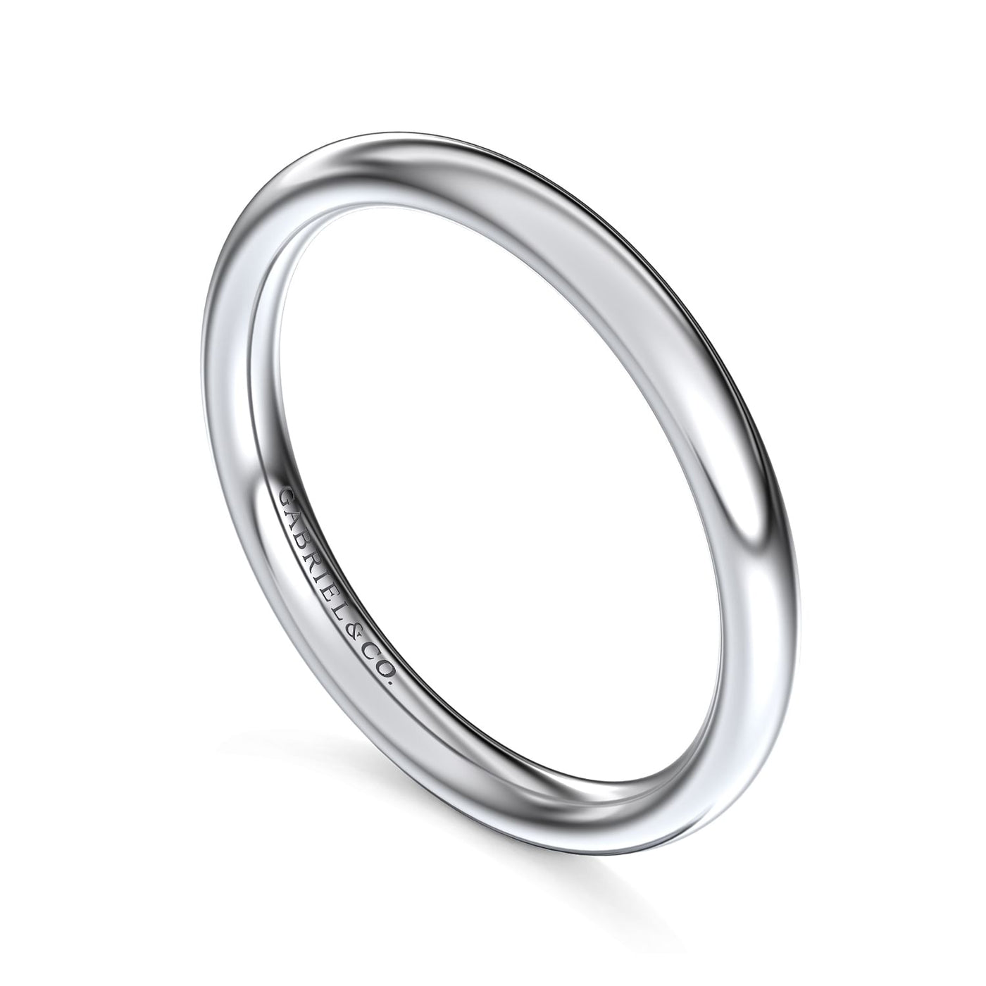 Gabriel 14K White Gold Stackable Contemporary Style Ring