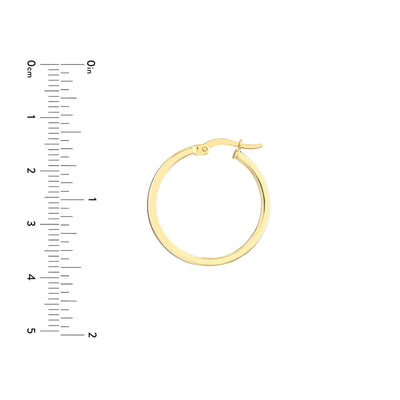 14K Yellow Gold Black Enamel Round Hoop Style Earrings