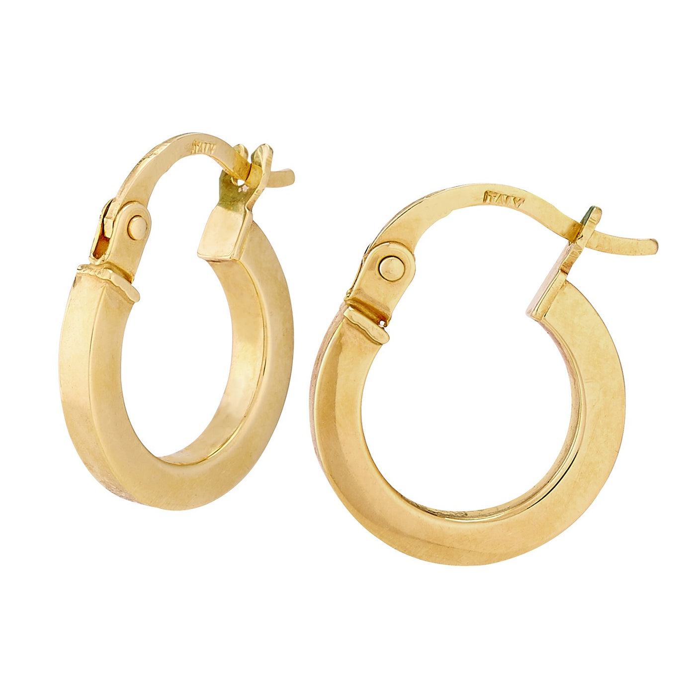 14K Yellow Gold Dainty Huggie Style Earrings