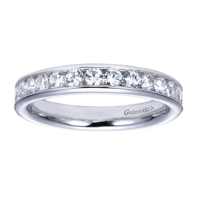 Gabriel 14K White Gold 0.75ctw Diamond Wedding Band