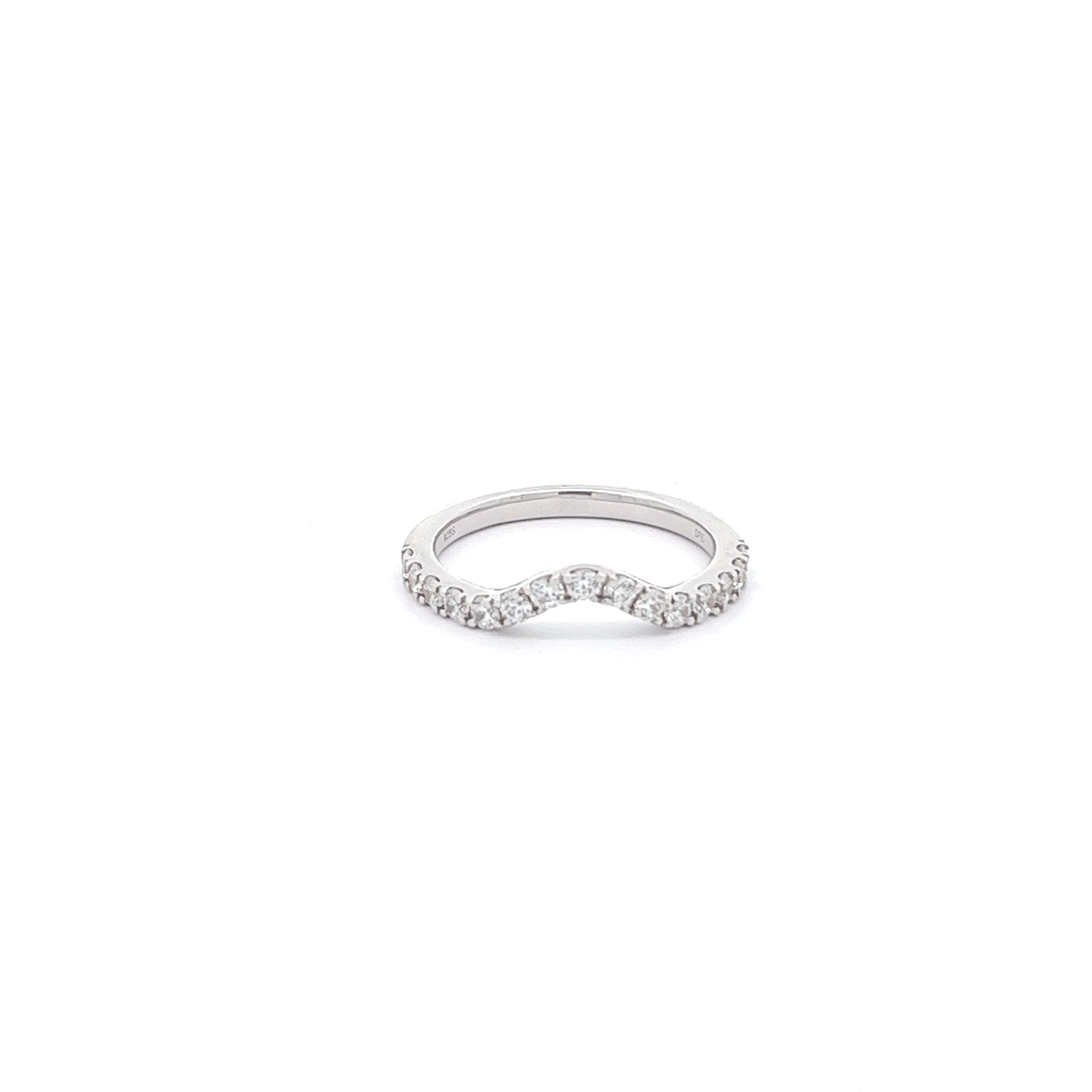 Diamonds Forever 14K White Gold 0.50ctw Contoured Diamond Band