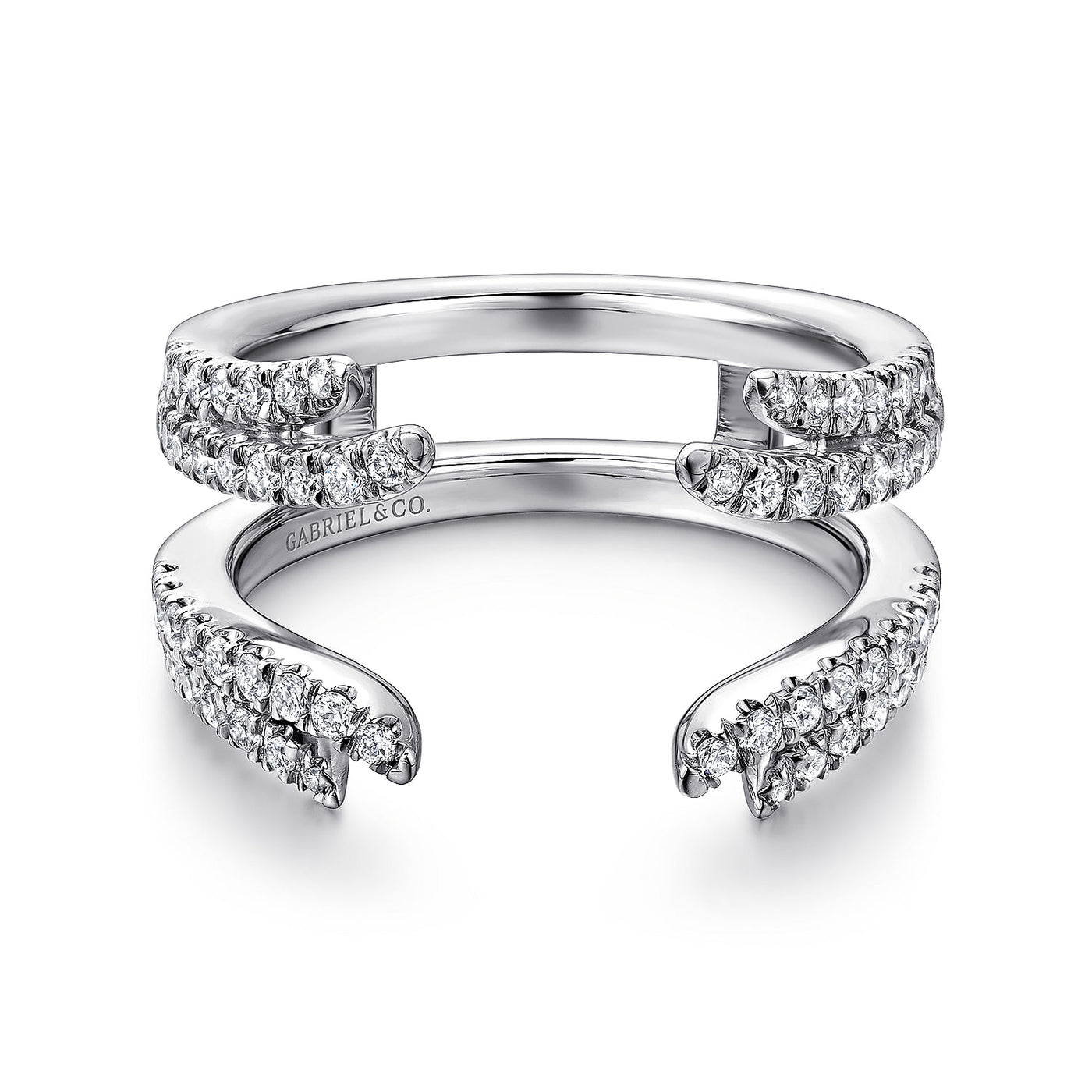 Gabriel 14K White Gold .50ctw Diamond Ring Guard