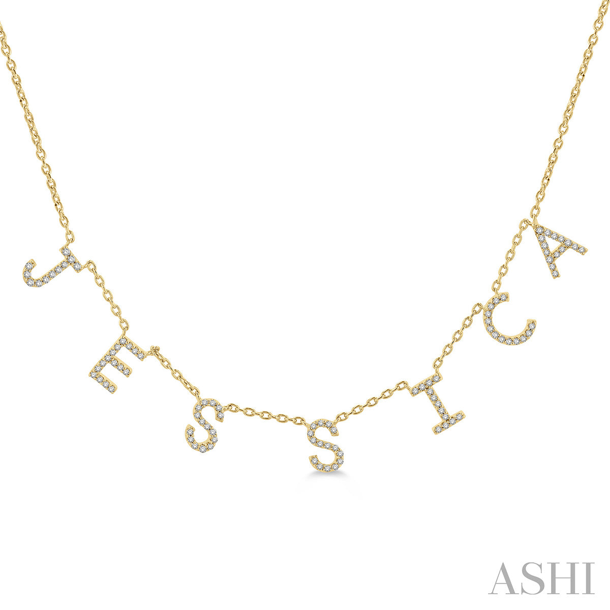 14K Yellow Gold 0.25ctw Name Style Necklace