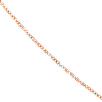 14K Rose Gold 1.1mm 22" Adjustable Cable Link Chain