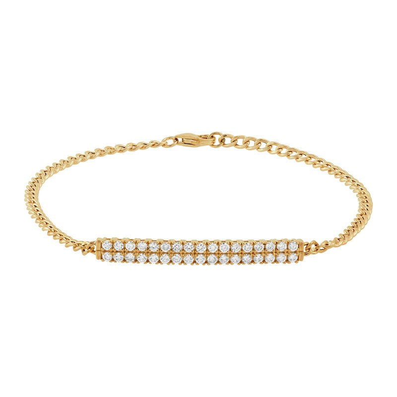 Armadani 14K Yellow Gold Bangle Style Lab Grown Diamond Bracelet
