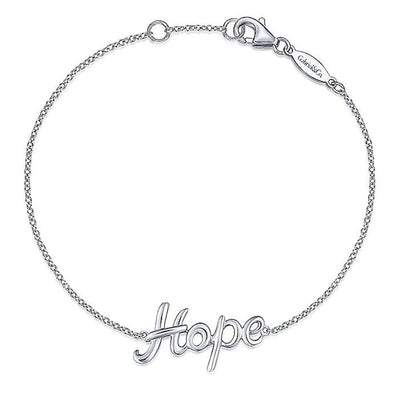 Sterling Silver 7" Hope Style Station Necklace