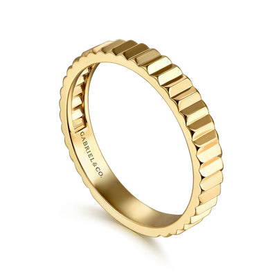 Gabriel 14K Yellow Gold 3mm Flat Stackable Band