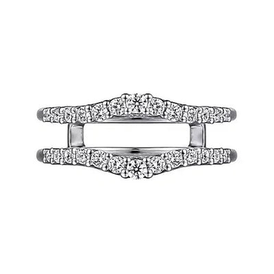 Gabriel - Contemporary Collection 14K White Gold .44ctw Diamond Ring Guard