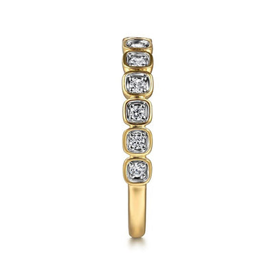 Gabriel 14K Yellow Gold 0.20ctw Stackable Diamond Fashion Ring