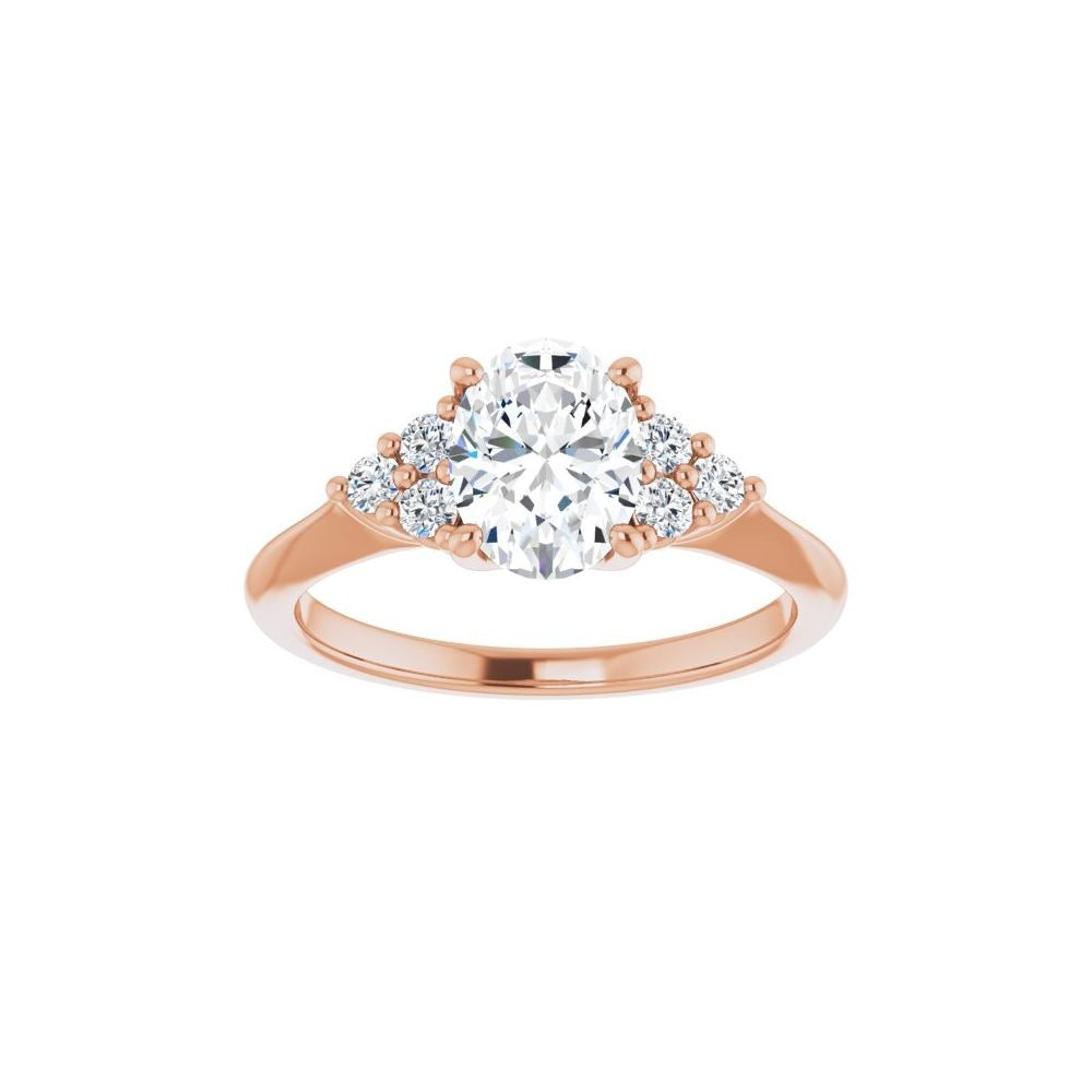 Ever & Ever 14K Rose Gold .20ctw 4 Prong Style Diamond Semi-Mount Engagement Ring