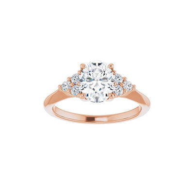 Ever & Ever 14K Rose Gold .20ctw 4 Prong Style Diamond Semi-Mount Engagement Ring