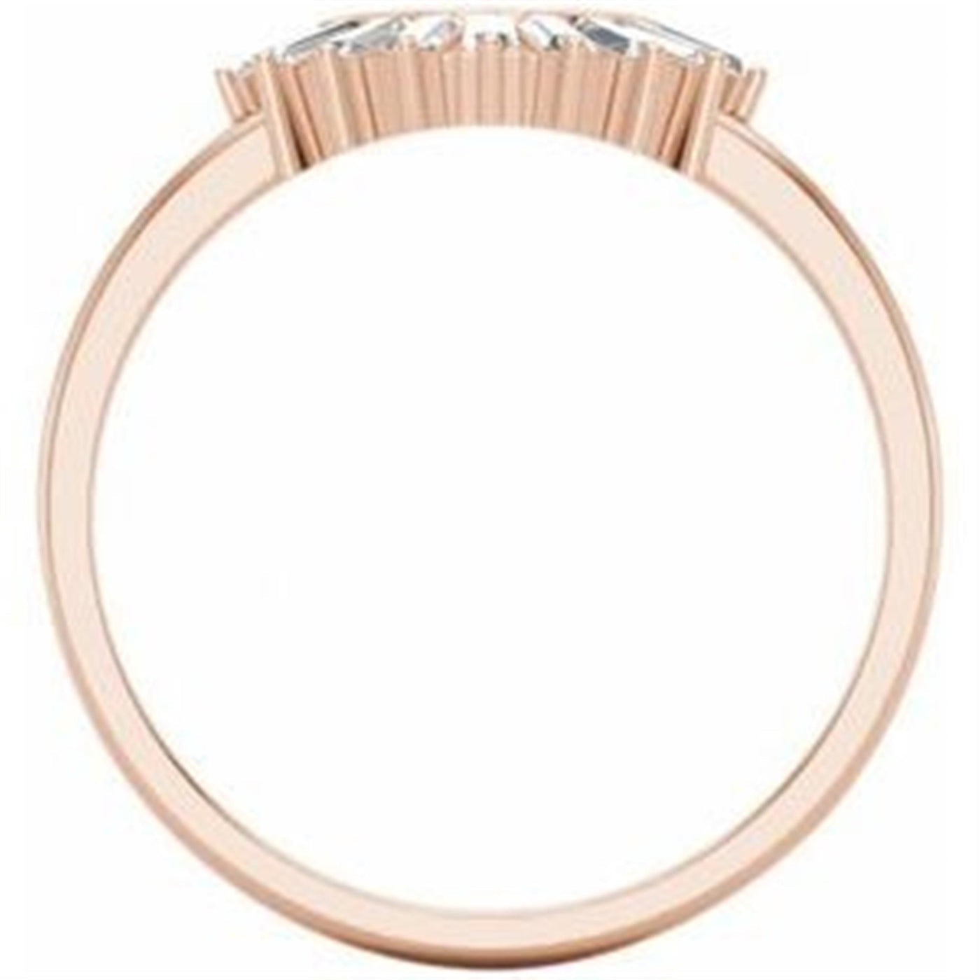 Ever & Ever 14K Rose Gold .25ctw Curved Diamond Band