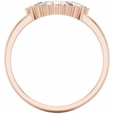 Ever & Ever 14K Rose Gold .25ctw Curved Diamond Band