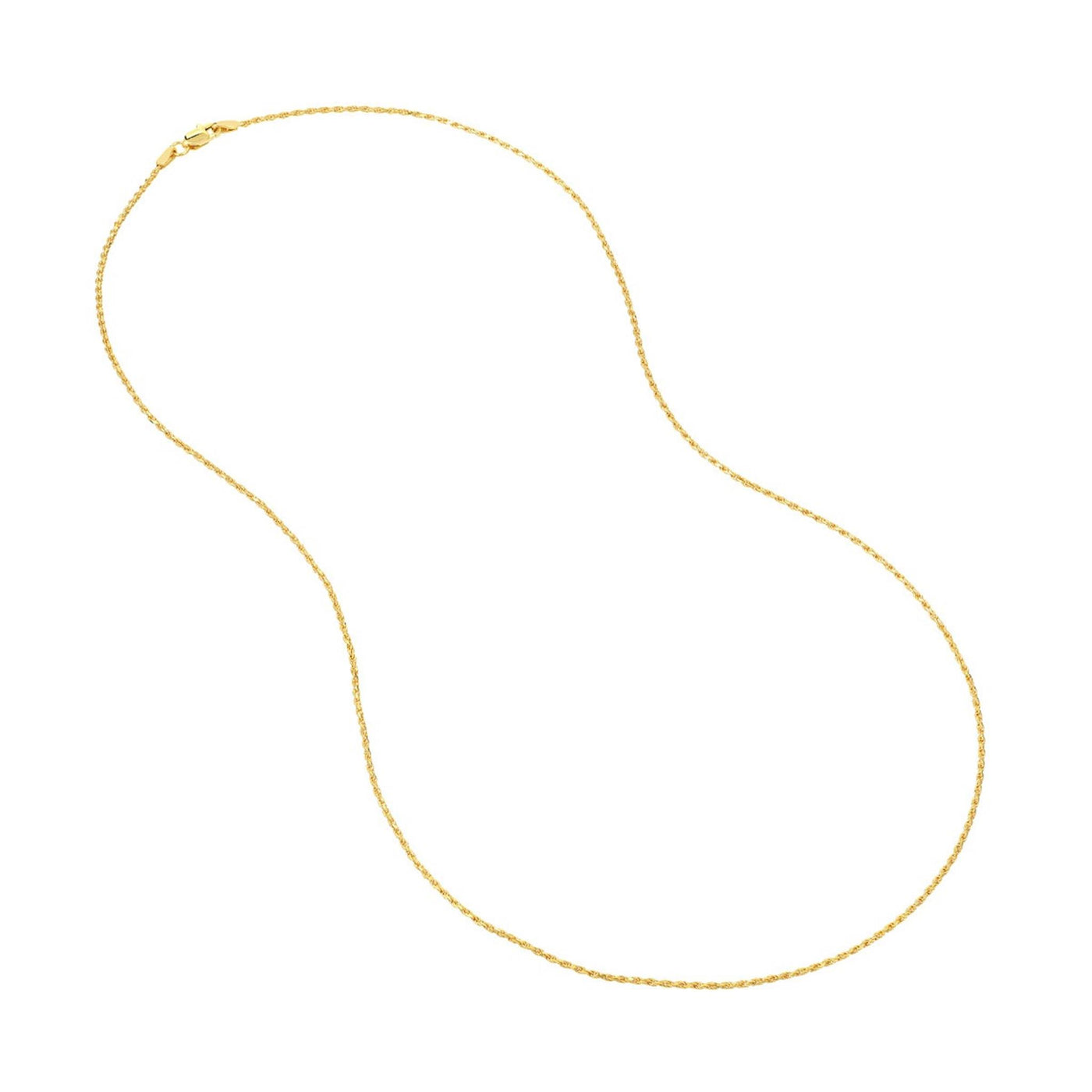 14K Yellow Gold 1.05mm 20" Rope Chain