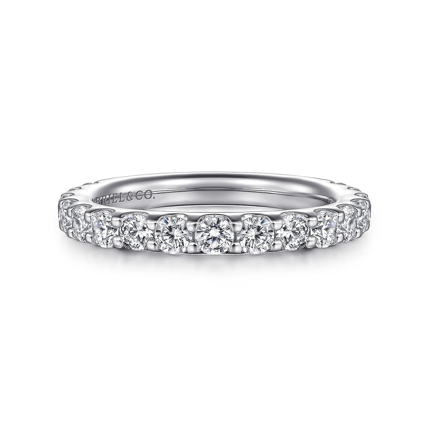 Gabriel 14K White Gold 0.95ctw Diamond Wedding Band