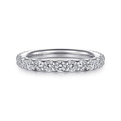 Gabriel 14K White Gold 0.95ctw Diamond Wedding Band