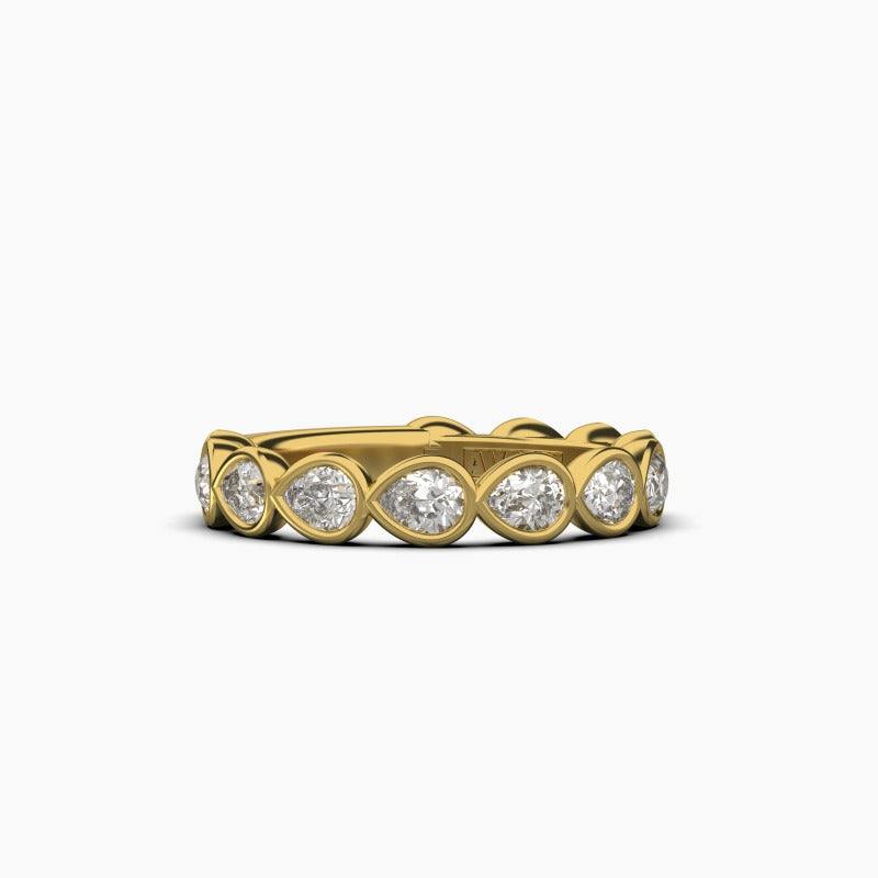 Ava Couture 14K Yellow Gold 0.90ctw Diamond Wedding Band