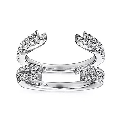 Gabriel - Contemporary Collection 14K White Gold .51ctw Diamond Ring Guard