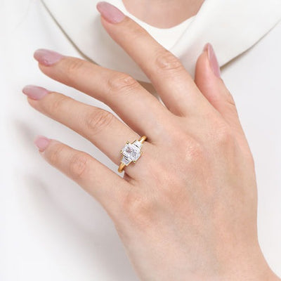 Gabriel 14K Yellow Gold .30ctw 4 Prong Style Diamond Semi-Mount Engagement Ring