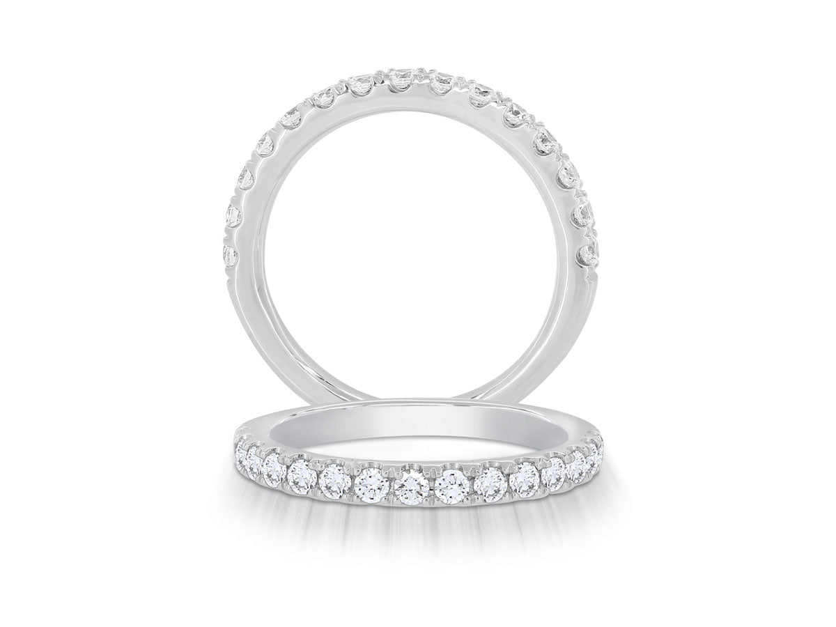 14K White Gold 0.53ctw Stackable Diamond Band