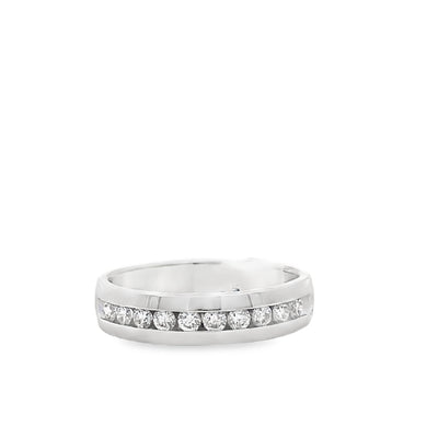 14K White Gold .45ctw Channel Set Diamond Band