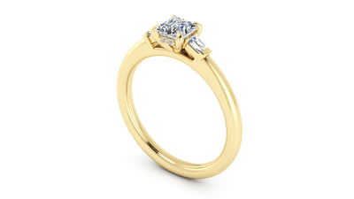 14K Yellow Gold 0.70ctw 4 Prong Engagement Ring by Thollot