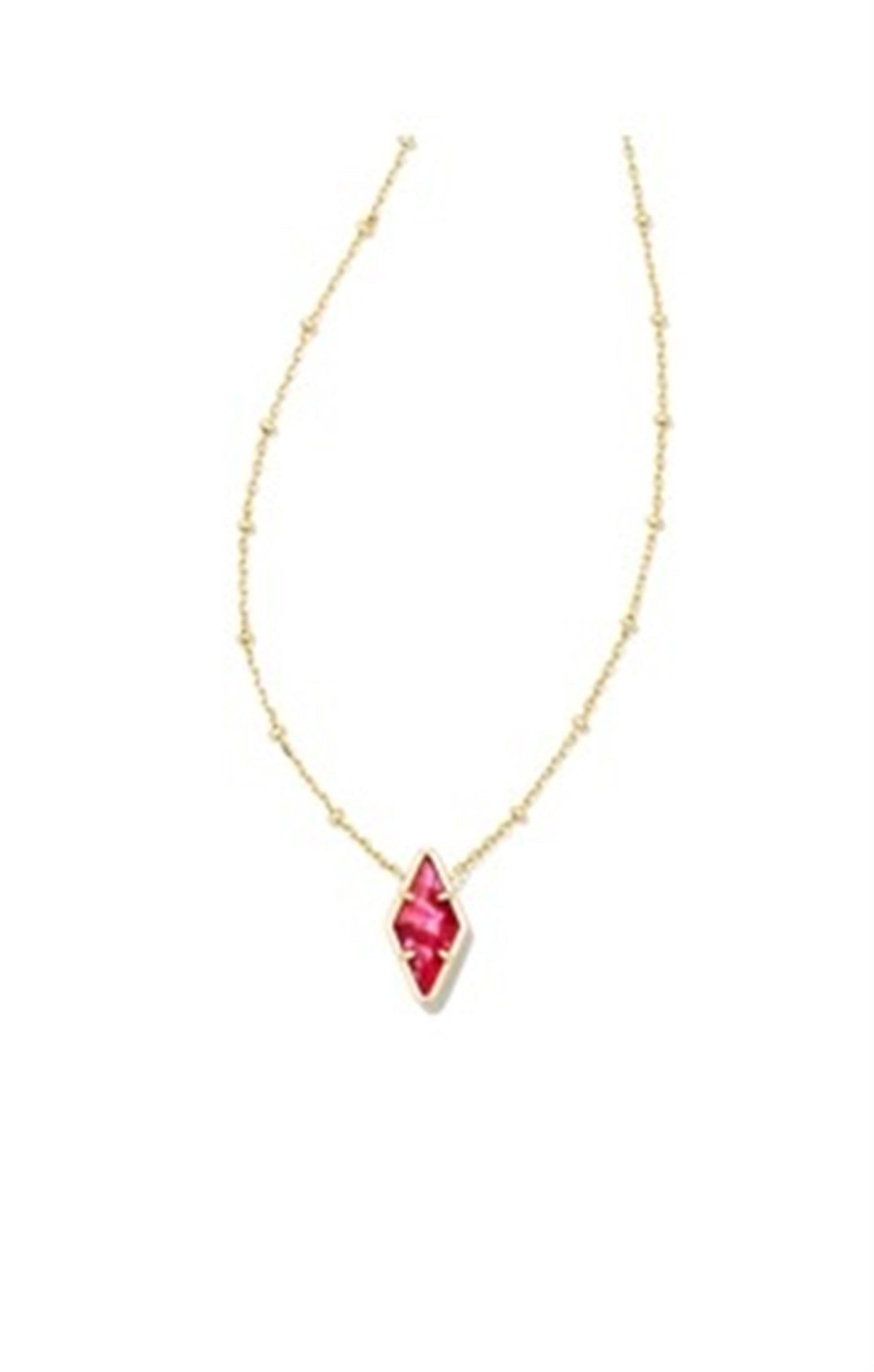 Gold Tone Necklace Featuring Raspberry Illusion by Kendra Scott