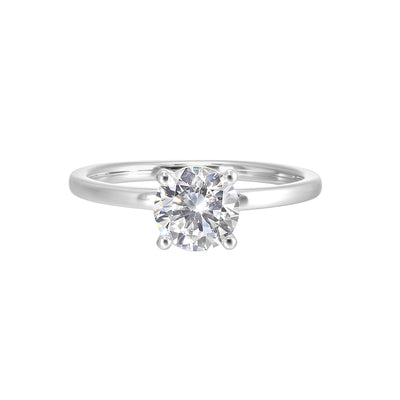 Thollot-Colorado Cut 14K White Gold .05ctw 4 Prong Style Diamond Semi-Mount Engagement Ring