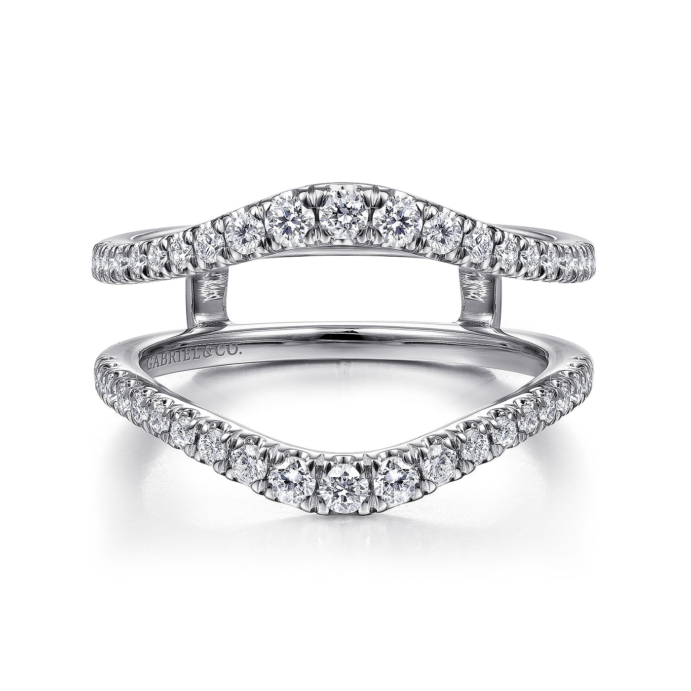 Gabriel 14K White Gold 0.50ctw Diamond Ring Guard